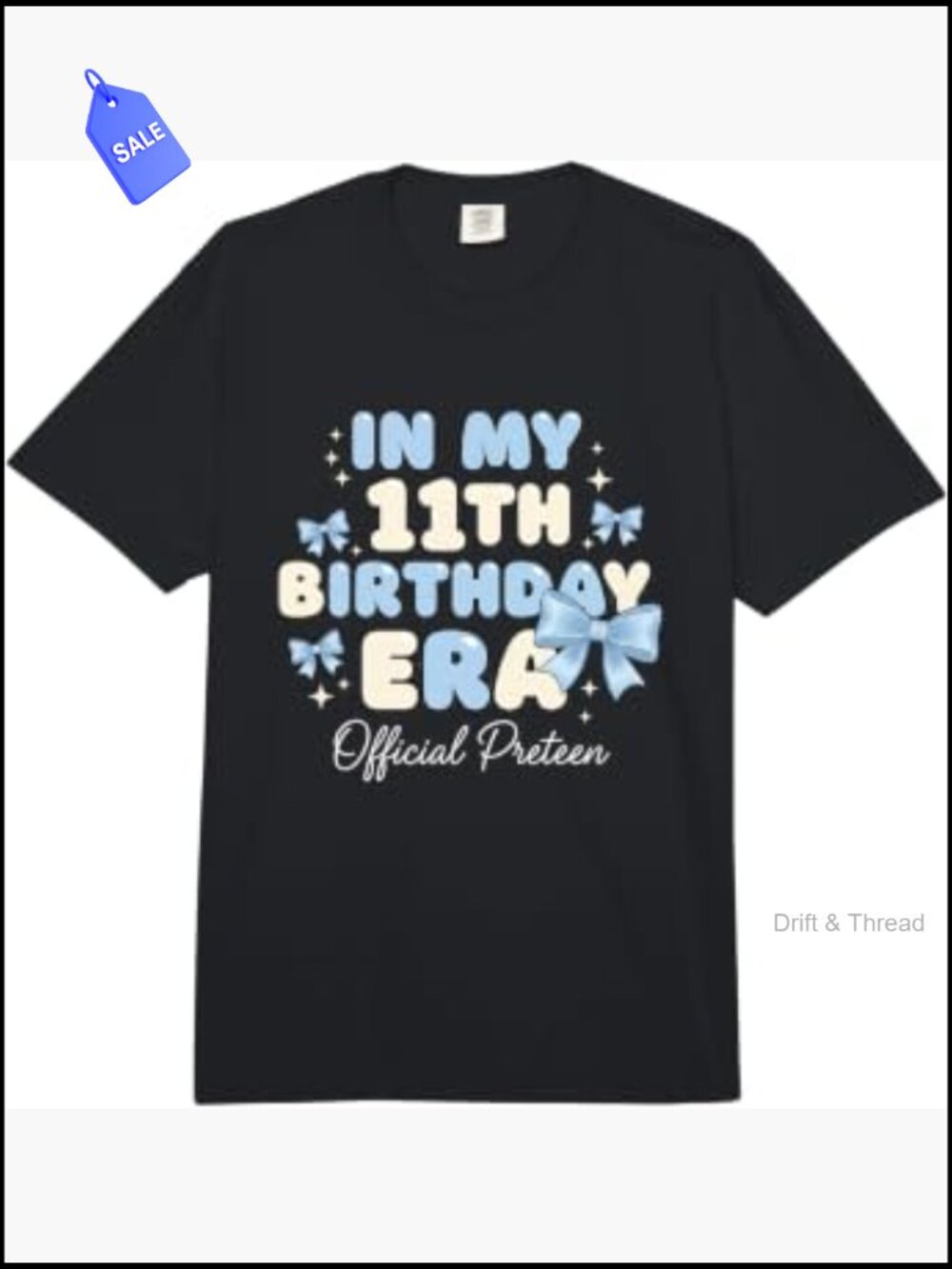 11th Birthday Tee Comfort Colors Heavyweight Cotton Preteen Party Shirt